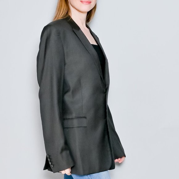 264. THE KOOPLES Dark Gray Wool Fitted Blazer 52R - Picture 4 of 7